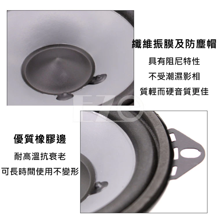 分音喇叭 4吋 5吋 中低音 高音 車音響改裝 大功率高中重低音喇叭 改裝揚聲器 車用喇叭【高總裁LED 】台灣現貨