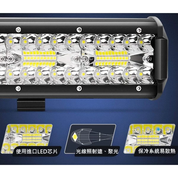 【高總裁LED 】台灣現貨 420W廣角燈 工作燈 長排燈 52公分 12~24V 防水 照明燈 探照燈 工作燈 頭頂燈
