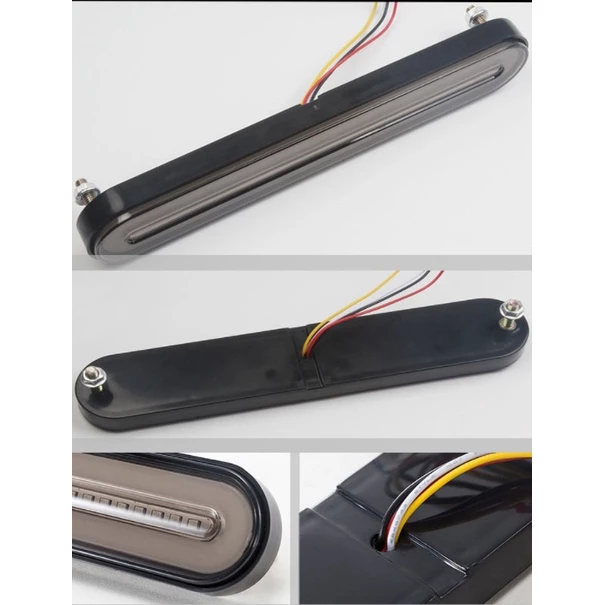 【高總裁LED 】台灣現貨 導光防水車尾燈12~24V 23cm 流水方向燈 煞車燈 小燈 輔助燈 尾燈 燈