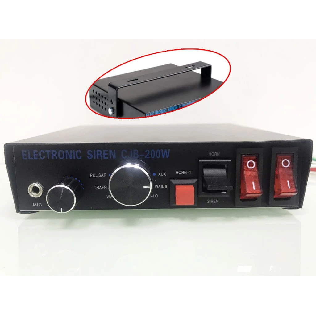 【高總裁LED 】台灣現貨 200W 有線喊話器警報器 12~24V 車載 車用 麥克風 警報器 警笛喇叭 警報擴音器 9種音效