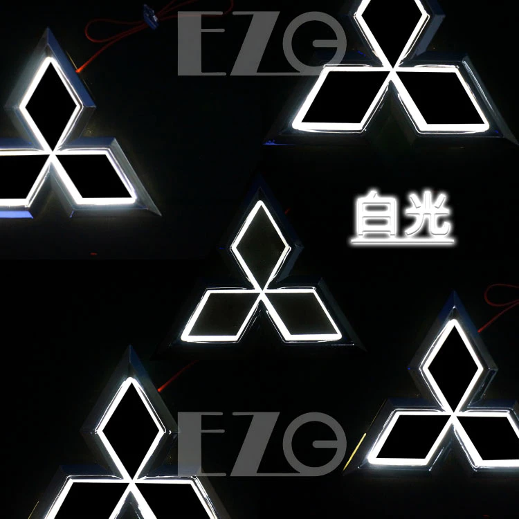 【高總裁LED 】台灣現貨 5D三菱 LED 車標 堅達可用 12V 車標燈 後尾車標標誌發光燈 三菱燈 防水 防塵