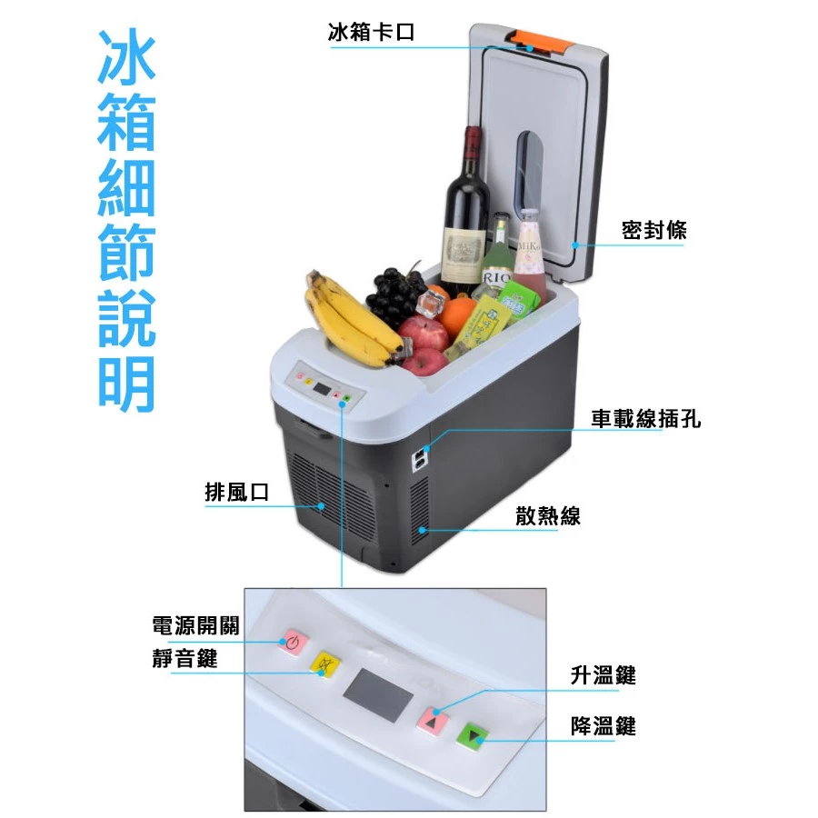 【高總裁LED 】台灣現貨 車用行動冰箱 25L 20L 雙核心製冷冰箱 12~24V 冷暖兩用 大容量 車充
