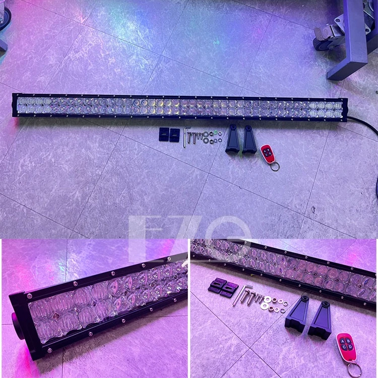 【高總裁LED 】台灣現貨 幻彩長條燈 遙控款 12V24V 防水 照明燈 爆閃 單色 呼吸 探照燈 車頂燈 幻彩 改裝
