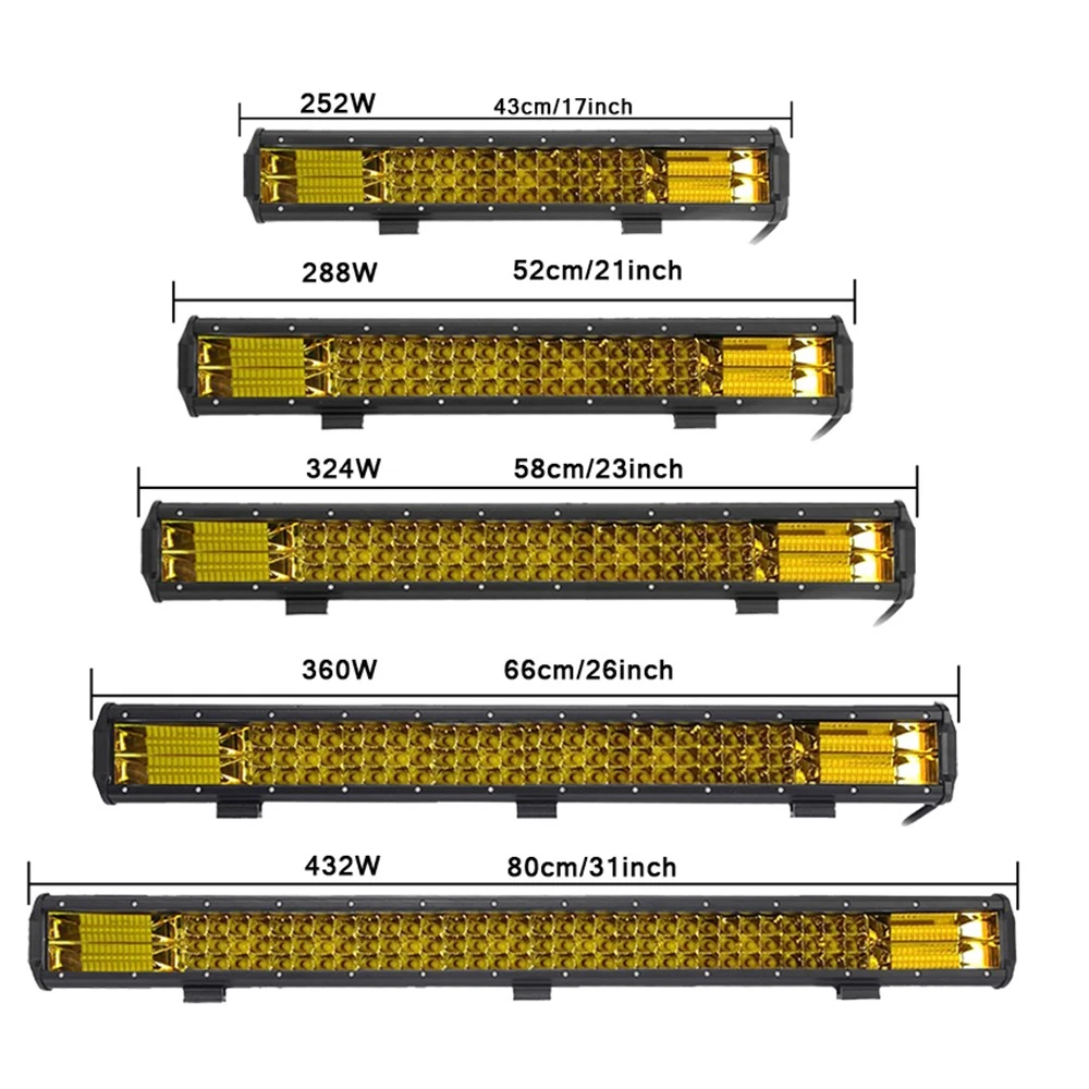 【高總裁LED 】台灣現貨 144W雙排工作燈黃光 白光 防水 12V 24V 照明   照輪 照地 探照燈