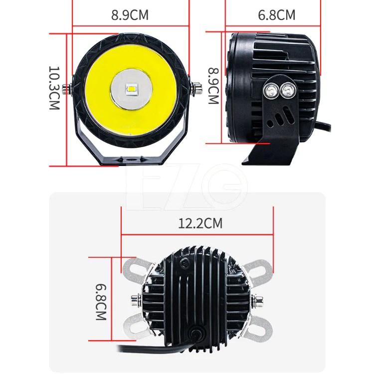 【高總裁LED 】台灣現貨 30W 單珠聚光燈 防水 高亮 射燈 霧燈 12~24V 前杠燈 前大燈 照明燈 工作燈