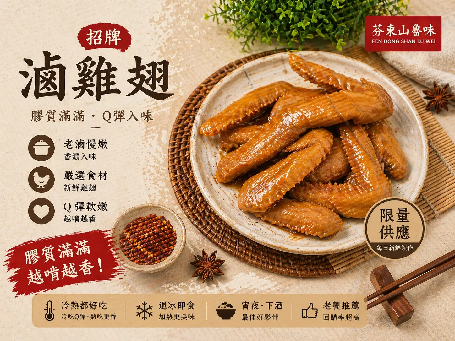 滷雞翅（2入x6)