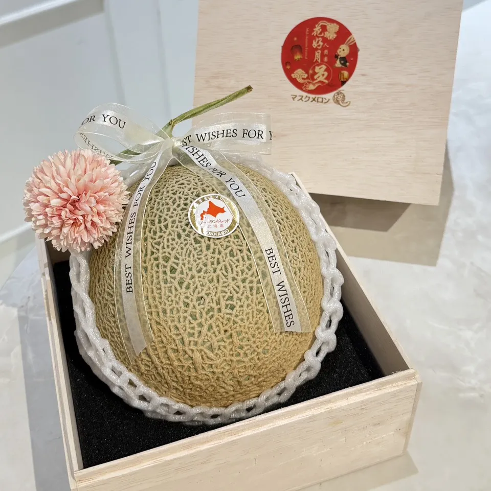 月圓人團圓哈密瓜木盒禮盒