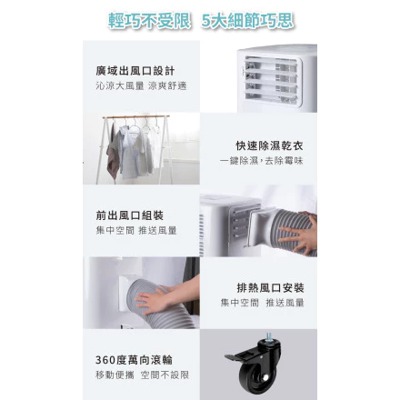 山水 SAC700 移動式冷氣【綠色工場】 570W 超低功率 戶外露營移動式冷氣/露營冷氣/移動空調/行動冷氣