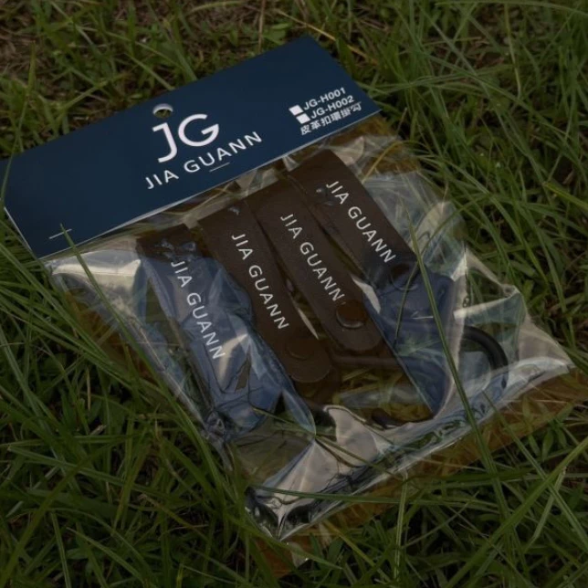 JG Outdoor 皮革扣環掛勾(4入組) 【綠色工場】皮革掛鈎 勾環 扣環 掛環 吊勾 台灣製