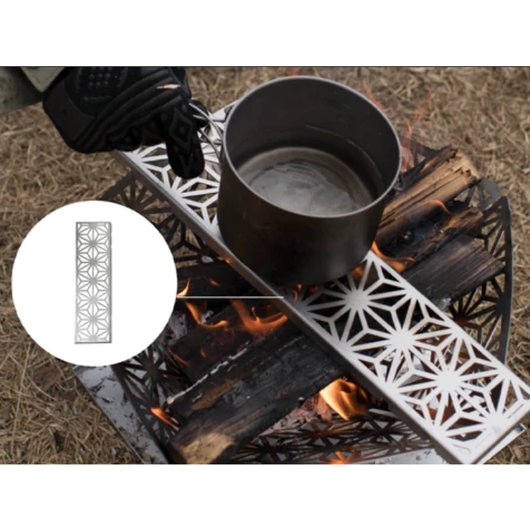 S’more 和柄麻葉紋焚火台【綠色工場】不鏽鋼材質 柴火爐 烤架 柴爐 柴燒爐 取暖爐 焚火台 焚火