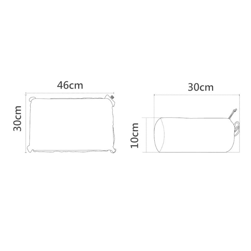 【綠色工場】Outdoorbase 3D舒壓自動充氣枕頭 記憶棉枕 露營枕頭 自動充氣枕 附收納袋