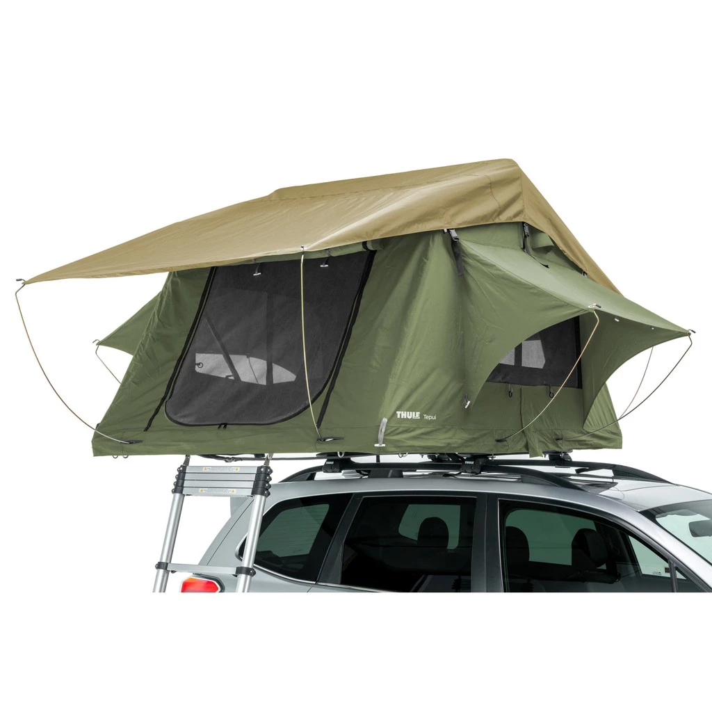 【綠色工場】THULE都樂 Kukenam 3 軟殼式車頂帳棚(三人)-橄欖綠 車頂帳 車宿帳篷 車泊901301