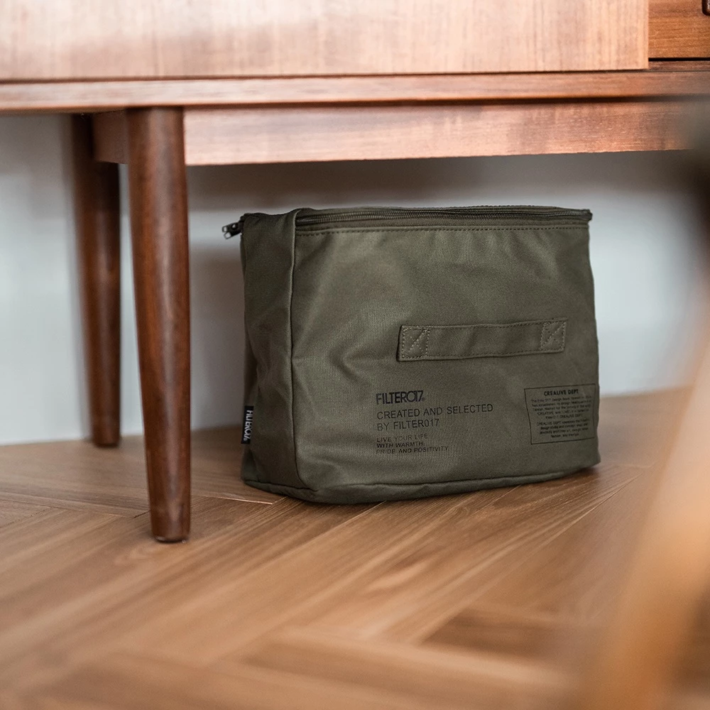 【綠色工場】Filter017 Waxed Canvas Soft Box 上蠟帆布立體收納袋 軍風軍綠 裝備袋 露營