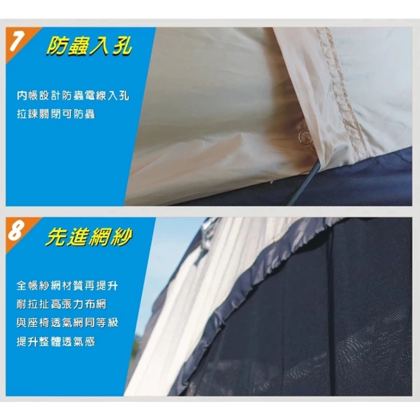 威力屋 黑獅王300KING (黑膠)【綠色工場】別墅帳篷 多人帳篷 速搭帳 四季帳 一房一廳 露營帳篷 快速帳 台灣製