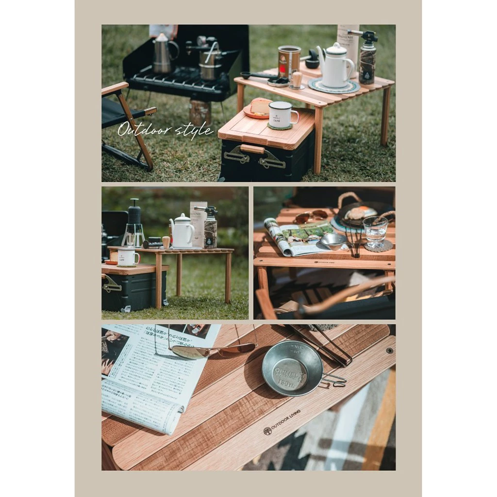 【綠色工場】野趣 木工楯接式木工楯接式方桌- 雙色 （紅橡木＆白蠟木染色） 木摺疊桌 木蛋捲桌