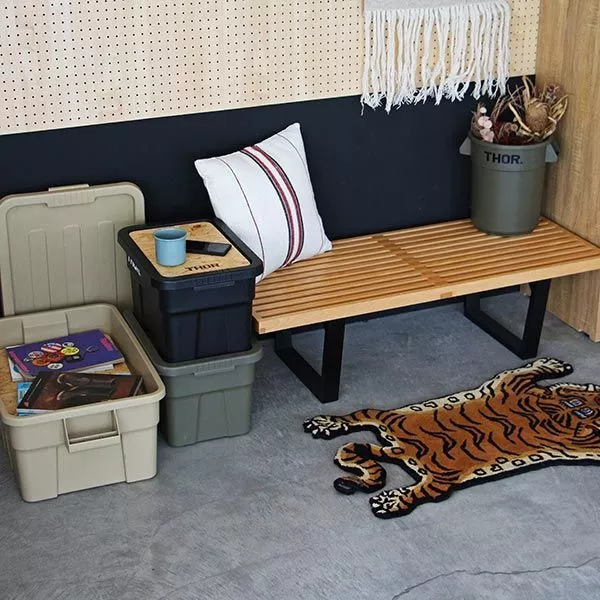 THOR 日本限定 Large Totes With Lid 53L 多功能層疊方形收納箱 【綠色工場】收納箱 置物箱