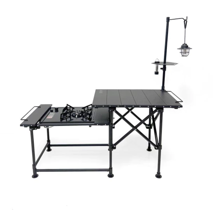 JG Mini Table 迷你桌【綠色工場】台灣製鋁合金蛋捲桌 鋁捲桌 露營桌 可拼接 附燈架、收納袋