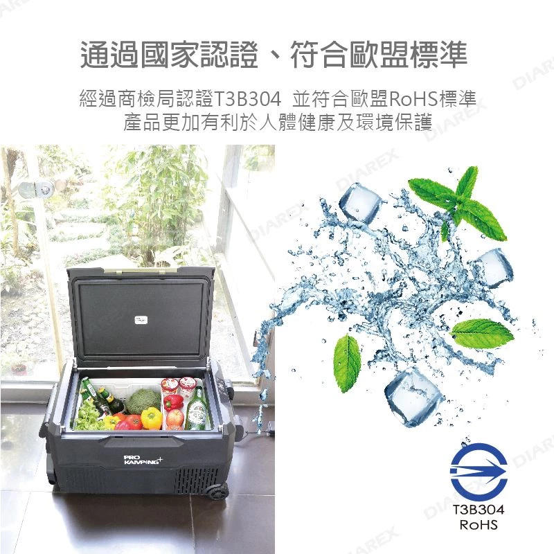 領航家 Pro Kamping 雙槽雙溫控行動冰箱 56L【綠色工場】車用冰箱 露營冰箱 德國壓縮機 5年保固 移動冰箱
