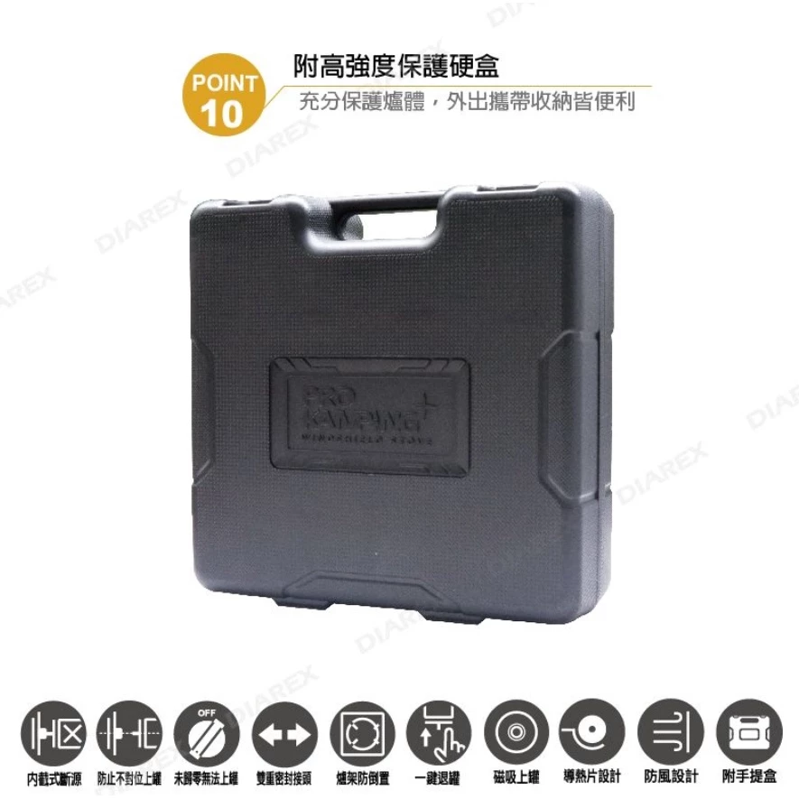 領航家 4.1kW 高功率瓦斯爐 【綠色工場】日本製 Pro Kamping 黑森爐 卡式爐火爐 高山瓦斯爐 附收納盒