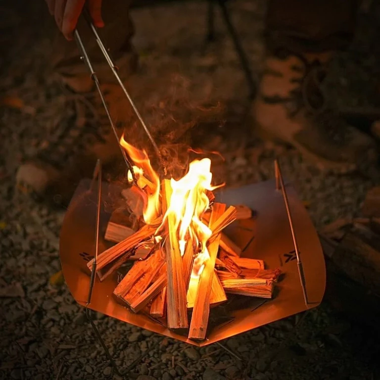 CAMPFIRE 鈦坦輕量焚火台【綠色工場】營火部落 柴爐 取暖爐 烤架 純鈦材質 附收納袋 鈦坦擋風板