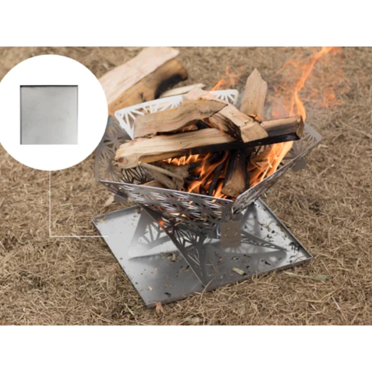 S’more 和柄麻葉紋焚火台【綠色工場】不鏽鋼材質 柴火爐 烤架 柴爐 柴燒爐 取暖爐 焚火台 焚火