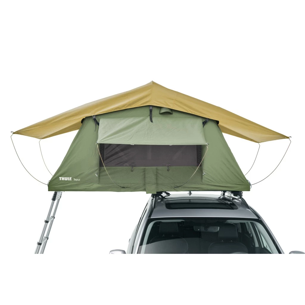 【綠色工場】THULE都樂 Kukenam 3 軟殼式車頂帳棚(三人)-橄欖綠 車頂帳 車宿帳篷 車泊901301