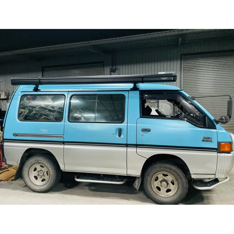 TIMEBOX 黑化版手搖車邊帳【綠色工場】TB-06-3025 搖桿式 手搖車邊帳篷 車邊天幕 客廳帳 天幕帳