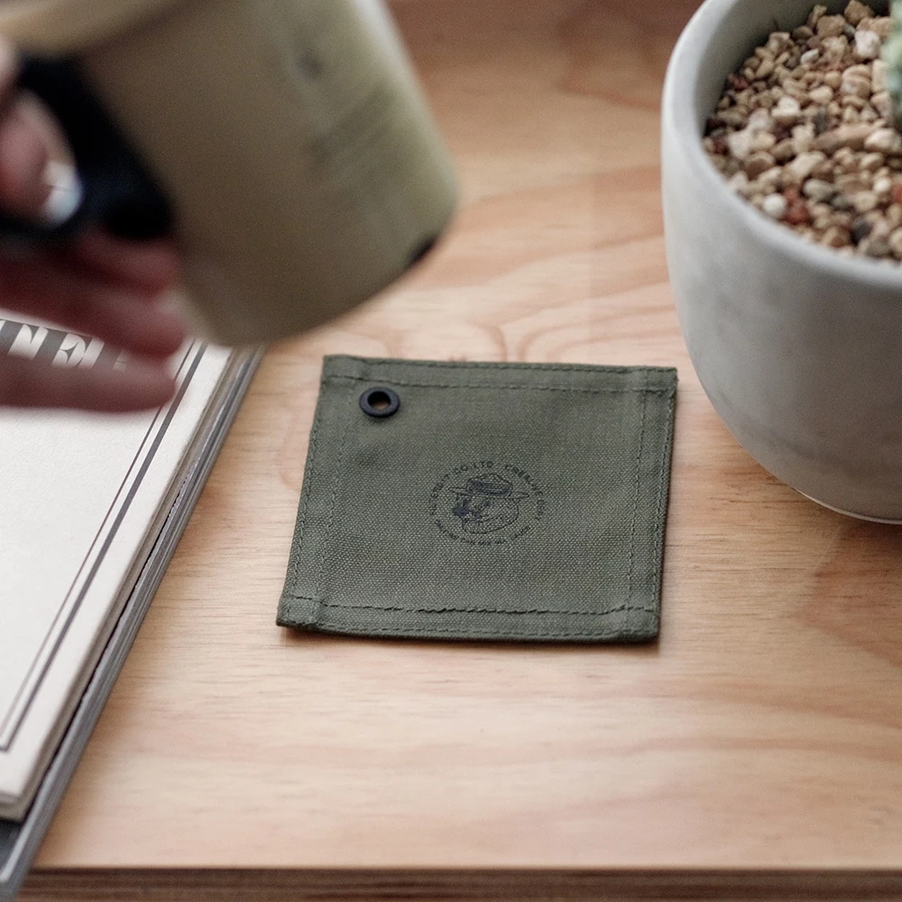 【綠色工場】Filter017 Waxed Canvas Coasters﻿ 上蠟帆布杯墊(4片入)﻿ 軍風 露營 野營
