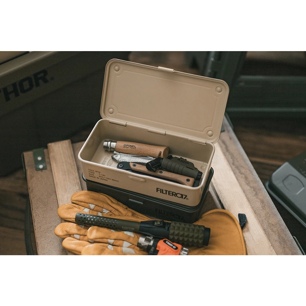 【綠色工場】日本製Filter017 x TOYO Tool Box T-190日製層疊收納盒(軍綠 /卡其)鐵盒