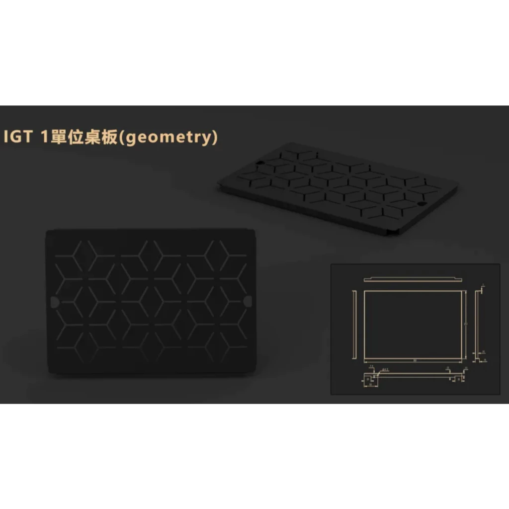 D.U.C 一單位/半單位 雕花 IGT桌板【綠色工場】極致黑 單位板 台灣製 IGT配件 消光黑 1單位 0.5單位