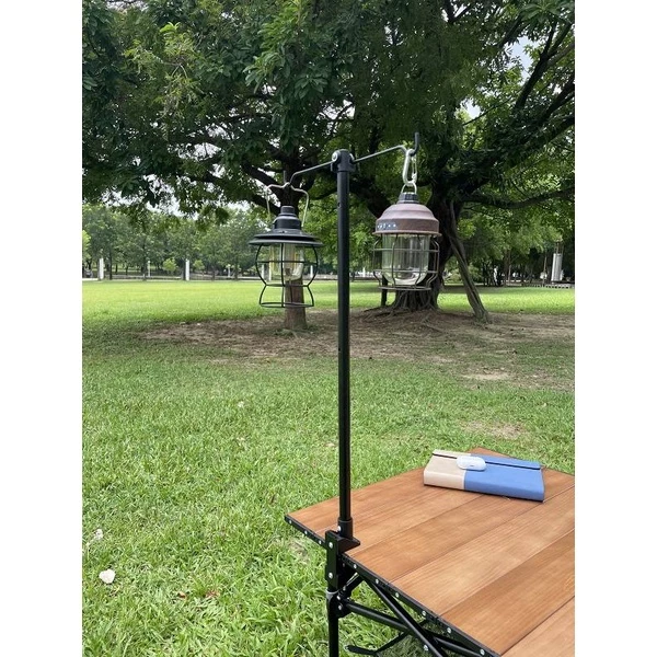 JG Outdoor 配件組 【綠色工場】桌面吊物架 吊物掛燈組 桌面伸縮吊燈架 層板組 掛物架 桌邊架 露營燈架