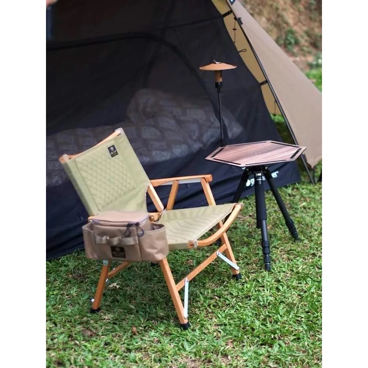 【綠色工場】OWL CAMP 居合椅 橡木胡桃 可拆骨架 最優坐露營椅 戶外椅 折疊椅 木椅 武椅 克米特椅 收納椅