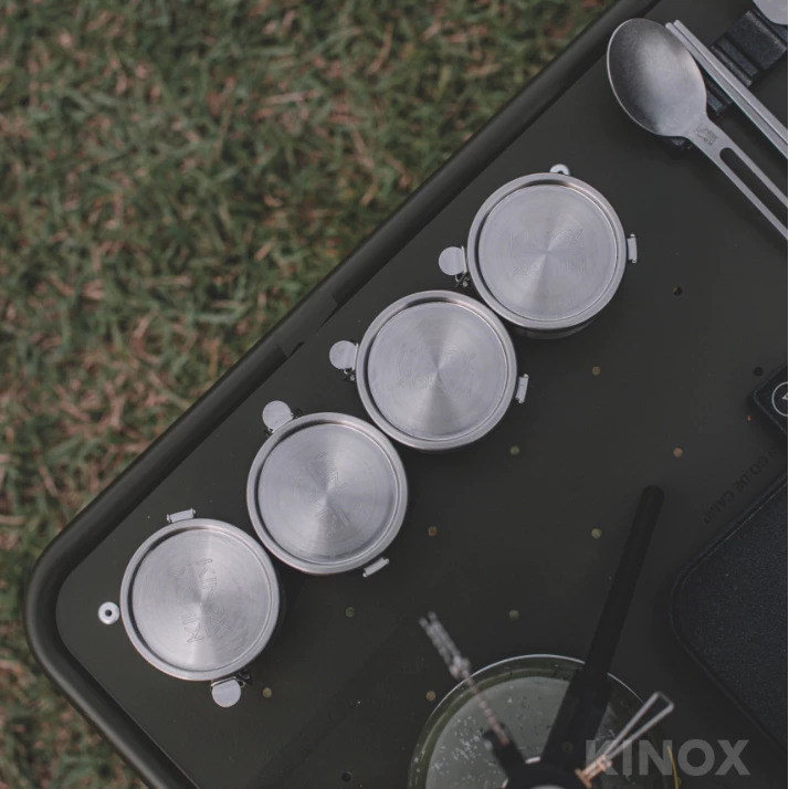 KINOX 香料咖啡罐（一組兩入）【綠色工場】韓國製 Seasoning Container 調味料罐 304不鏽鋼