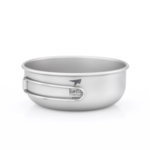 【綠色工場】Keith Ti5324 純鈦輕量環保折疊握把湯碗 飯碗 摺疊碗 收納碗 露營碗 鈦金屬 露營 野營 登山