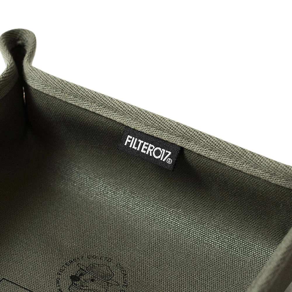 【綠色工場】Filter017 米斯獾上蠟帆布旅行托盤 軍風軍綠 小收納盒 置物盒 露營美學 野營 登山