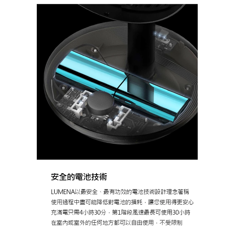 N9 LUMENA FAN PRIME3 USB伸縮擺頭風扇 【綠色工場】無線風扇/露營電扇/小電扇/桌扇/伸縮扇/立扇