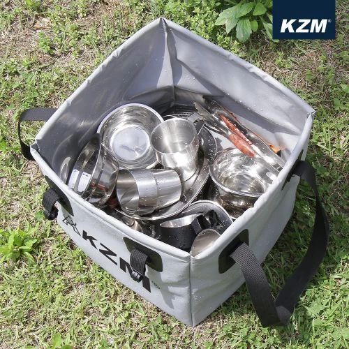 【綠色工場】KAZMI KZM 2WAY方型折疊水桶(K8T3K005) 攜帶型水桶 水桶 27L 儲水箱 儲水桶 水箱