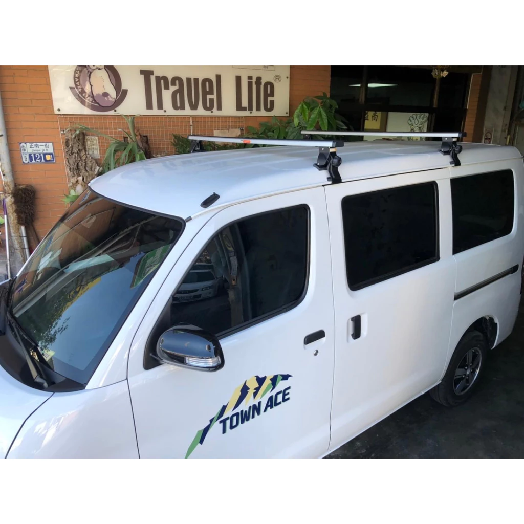 【綠色工場】Travel Life 快克 QPP-02-T 車頂置放架 town ace專用(含雨槽夾具) 車頂架 橫桿