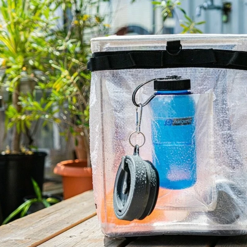 WHATNOT｜摺疊收納提籃【綠色工場】ONE TOUCH BUCKET CLEAR 手提袋 置物袋 裝備袋 收納袋