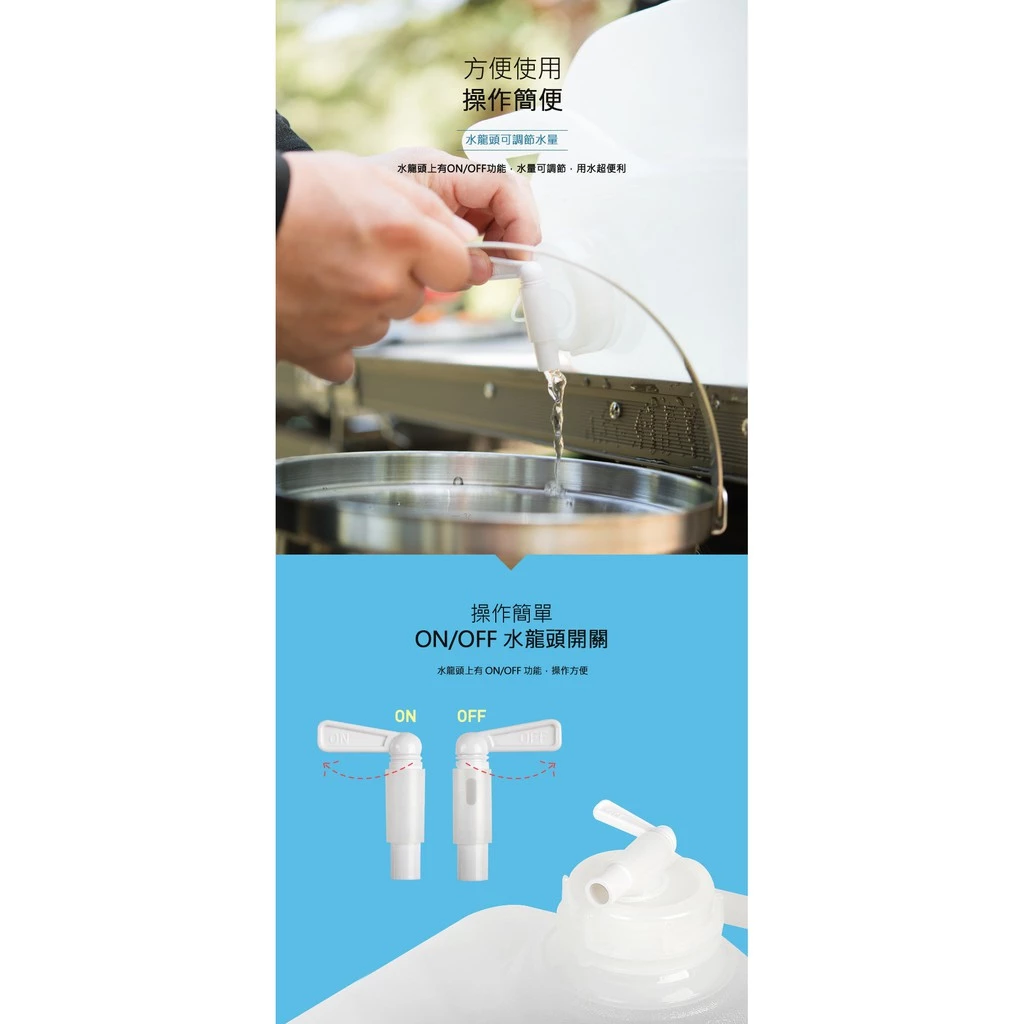 【綠色工場】KAZMI KZM 手提折疊水箱(K9T3K008) 攜帶型水桶 水桶 10L 儲水箱 儲水桶