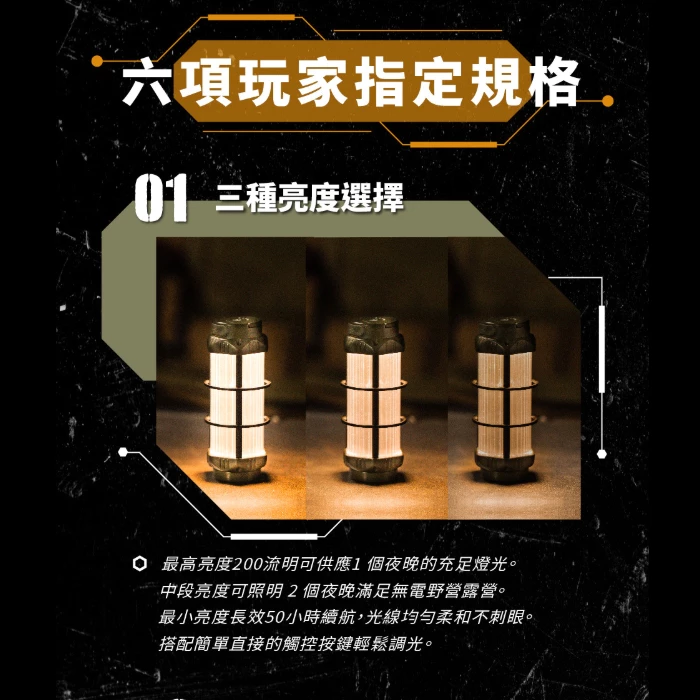 CAMPFIRE LH1露營燈【綠色工場】照明燈 小夜燈 LED燈 塔燈 附專用磁吸燈罩 達哥推薦