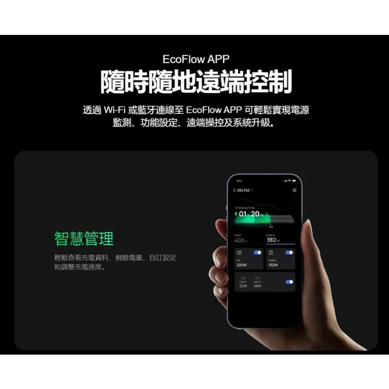 EcoFlow Delta 2 儲能電源【綠色工場】公司貨保固五年 行動電源 磷酸鋰鐵電池 電力站