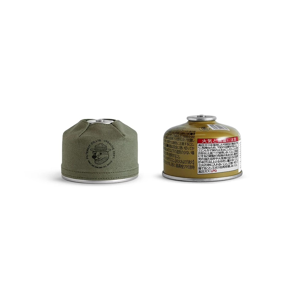 【綠色工場】Filter017上蠟帆布瓦斯罐套 軍風軍綠 高山瓦斯套 卡式爐 瓦斯爐 高山爐 高功率爐 露營 野營