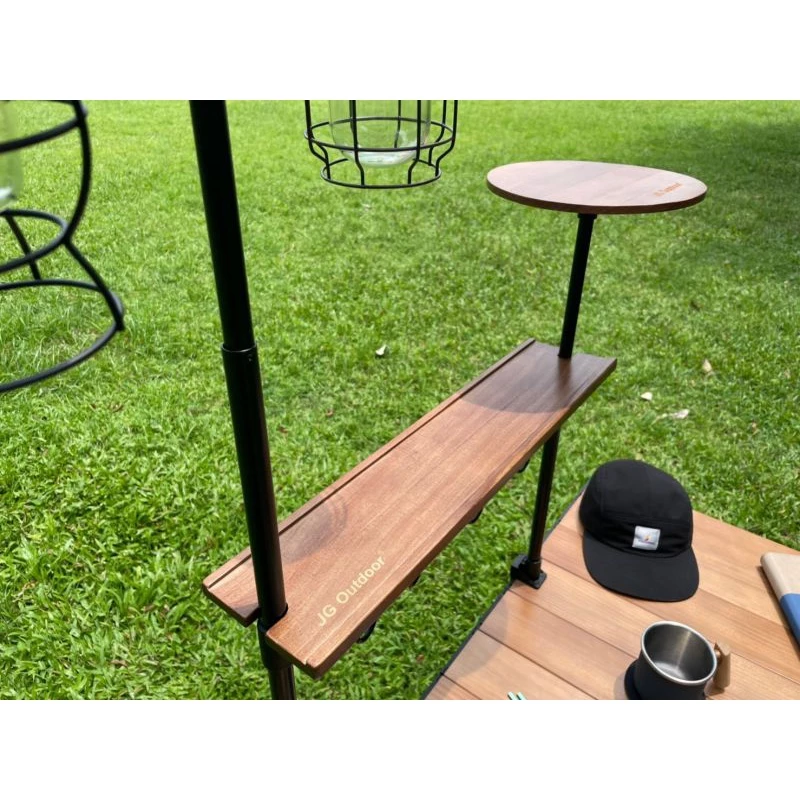 JG Outdoor 配件組 【綠色工場】桌面吊物架 吊物掛燈組 桌面伸縮吊燈架 層板組 掛物架 桌邊架 露營燈架