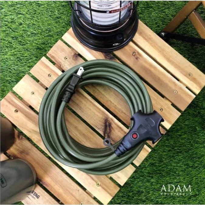 ADAM 戶外延長動力線5/10/15/20M【綠色工場】延長線 露營電線 電源線 露營延長線 新安規 檢驗合格 台灣製