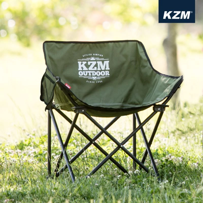 【綠色工場】KAZMI KZM 極簡時尚休閒折疊椅-經典黑/珊瑚粉/橄欖綠 休閒椅 導演椅 露營椅 收納椅