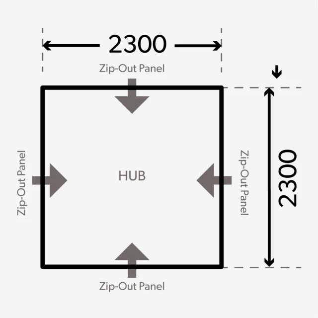 Dometic HUB 可充氣活動遮陽篷【綠色工場】充氣式車尾帳 車邊帳 客廳帳 充氣帳 車尾帳 車宿車泊 露營野營