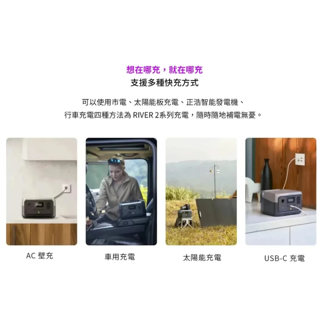 EcoFlow RIVER 2 儲能電源【綠色工場】公司貨保固五年 行動電源 磷酸鋰鐵電池 行動電池 電力站