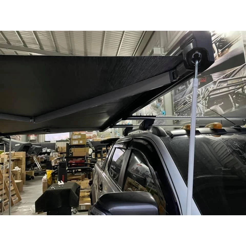 TIMEBOX 黑化版手搖車邊帳【綠色工場】TB-06-3025 搖桿式 手搖車邊帳篷 車邊天幕 客廳帳 天幕帳