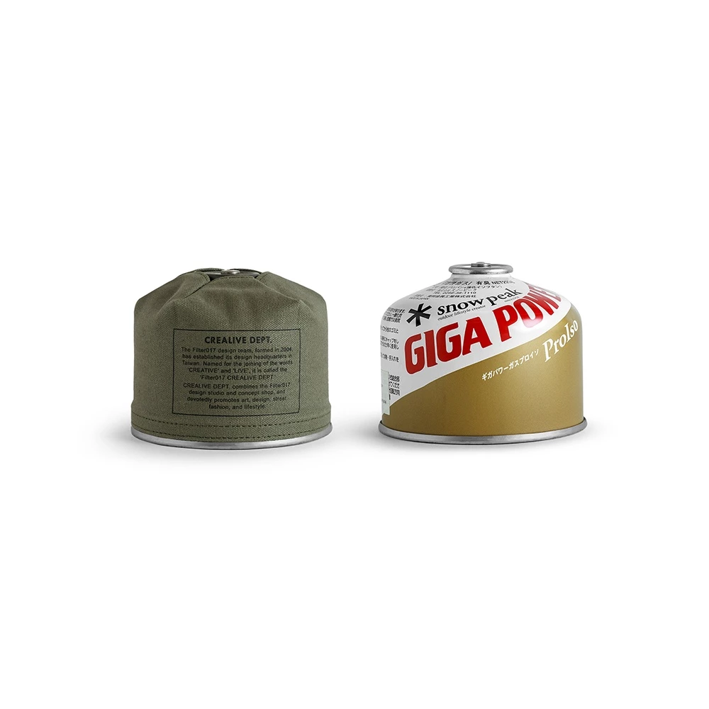【綠色工場】Filter017上蠟帆布瓦斯罐套 軍風軍綠 高山瓦斯套 卡式爐 瓦斯爐 高山爐 高功率爐 露營 野營